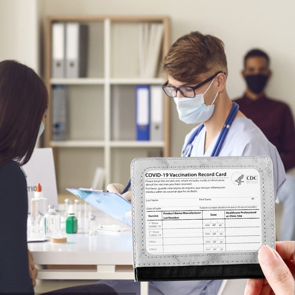 Marble Pattern Travel Vaccination Card Cover Holder Case Protector 4 x 3 inch - Picture 4 of 7